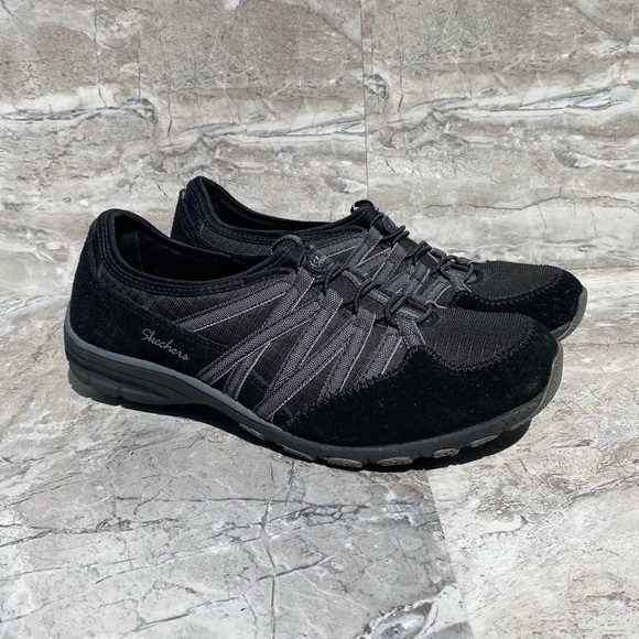 Skechers | Shoes | Skechers Black Slip On Relaxed Fit Memory Foam